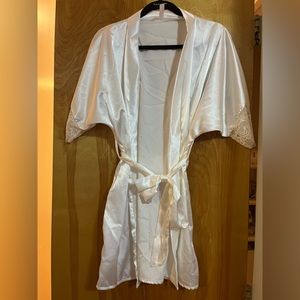 White Satin Robe
